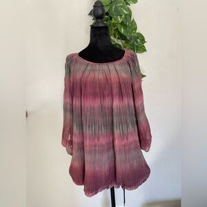 Rebecca Malone Multicolor Blouse Size 1X Elegant Comfortable and unique